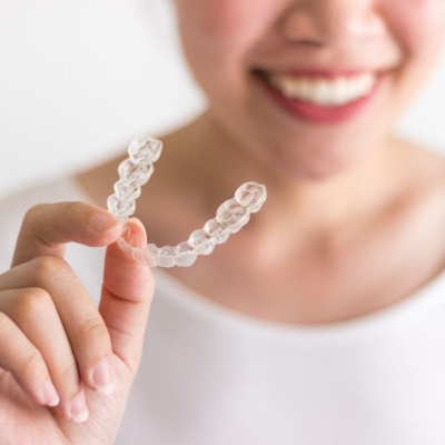 Woman with Invisalign